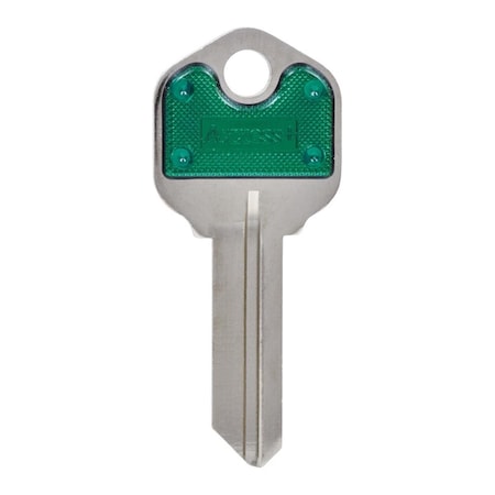 Hillman House of Office 66-Single Sided Universal Key Blank, Green - Pack of 10 5005212